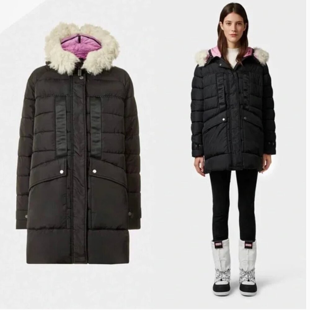 Hunter Original Astro Faux Fur Trim Parka size Small - Picture 1 of 12